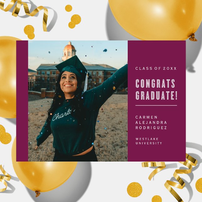 MODERN MINIMALIST CONGRATS GRADUATE INVITATION (Creator Uploaded)