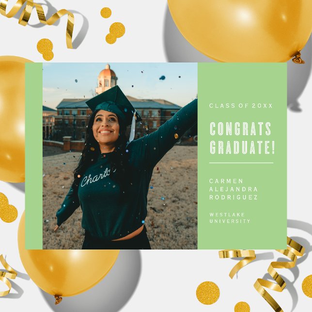 MODERN MINIMALIST CONGRATS GRADUATE INVITATION (Creator Uploaded)