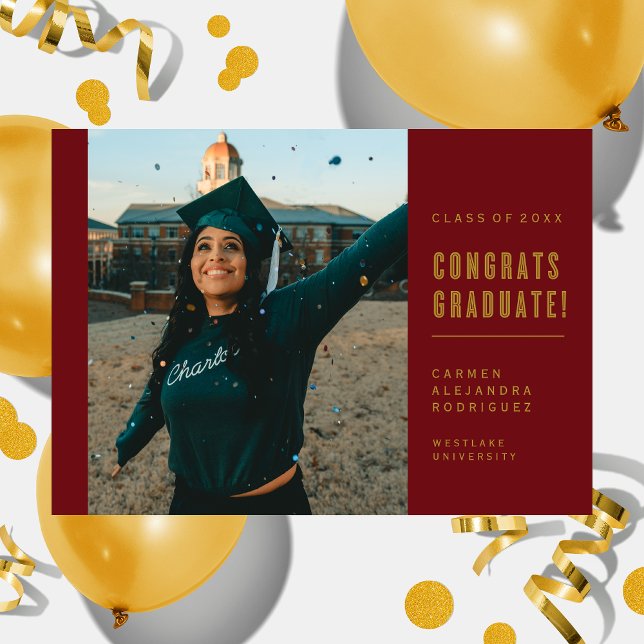 MODERN MINIMALIST CONGRATS GRADUATE INVITATION (Creator Uploaded)