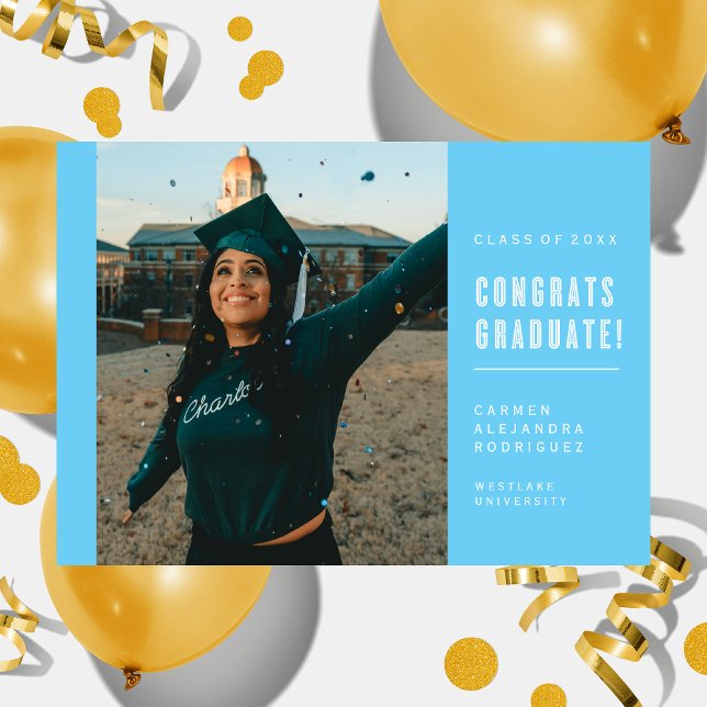 MODERN MINIMALIST CONGRATS GRADUATE INVITATION (Creator Uploaded)