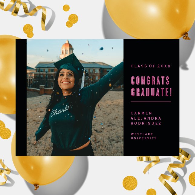 MODERN MINIMALIST CONGRATS GRADUATE INVITATION (Creator Uploaded)