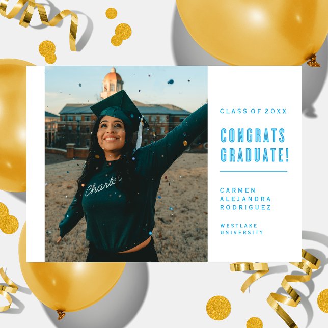 MODERN MINIMALIST CONGRATS GRADUATE INVITATION (Creator Uploaded)