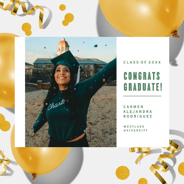 MODERN MINIMALIST CONGRATS GRADUATE INVITATION (Creator Uploaded)
