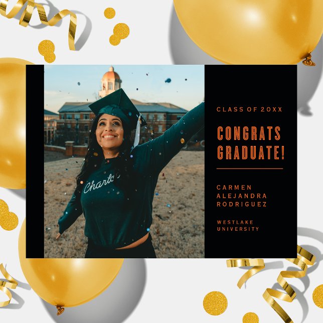 MODERN MINIMALIST CONGRATS GRADUATE INVITATION (Creator Uploaded)