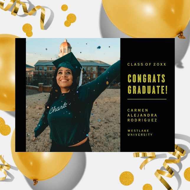 MODERN MINIMALIST CONGRATS GRADUATE INVITATION (Creator Uploaded)