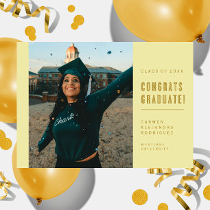 MODERN MINIMALIST CONGRATS GRADUATE INVITATION