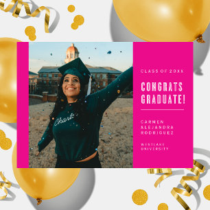 MODERN MINIMALIST CONGRATS GRADUATE INVITATION
