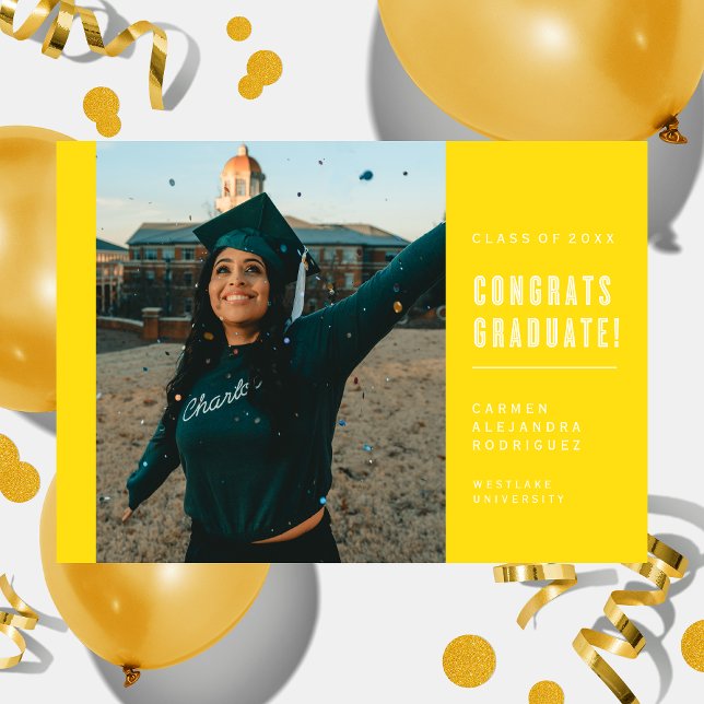 MODERN MINIMALIST CONGRATS GRADUATE INVITATION (Creator Uploaded)