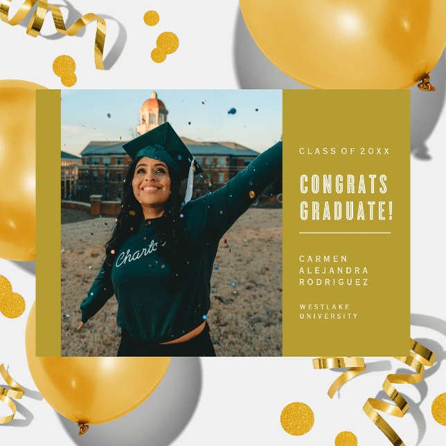 MODERN MINIMALIST CONGRATS GRADUATE INVITATION (Creator Uploaded)