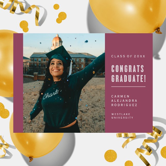 MODERN MINIMALIST CONGRATS GRADUATE INVITATION (Creator Uploaded)