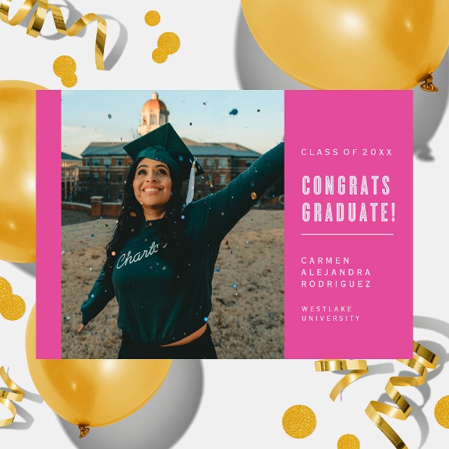 MODERN MINIMALIST CONGRATS GRADUATE INVITATION (Creator Uploaded)