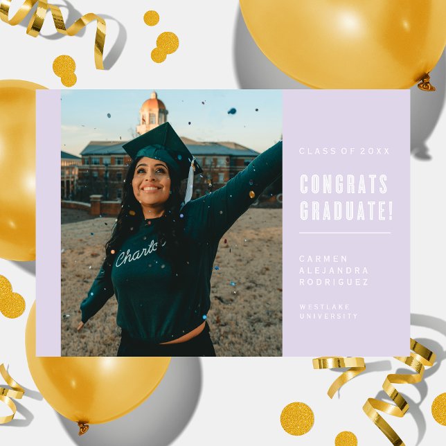MODERN MINIMALIST CONGRATS GRADUATE INVITATION (Creator Uploaded)