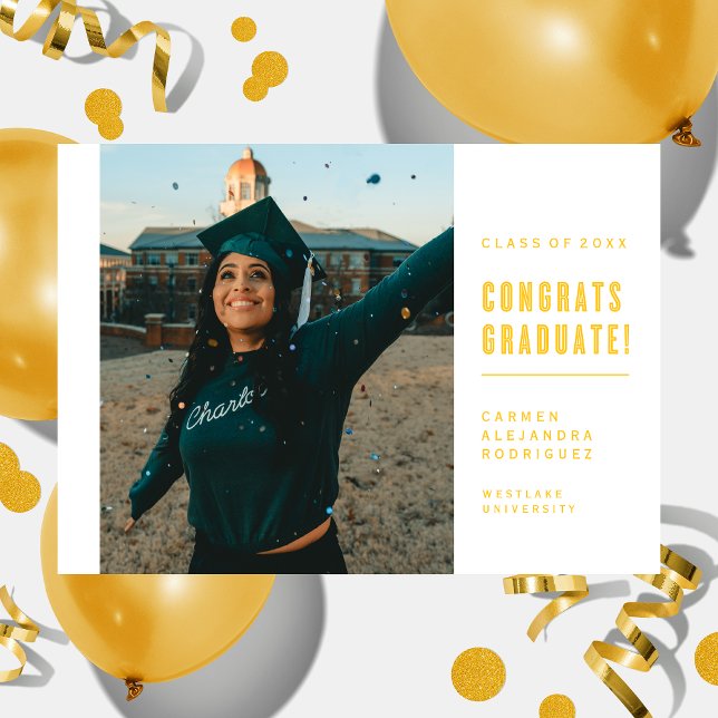 MODERN MINIMALIST CONGRATS GRADUATE INVITATION (Creator Uploaded)