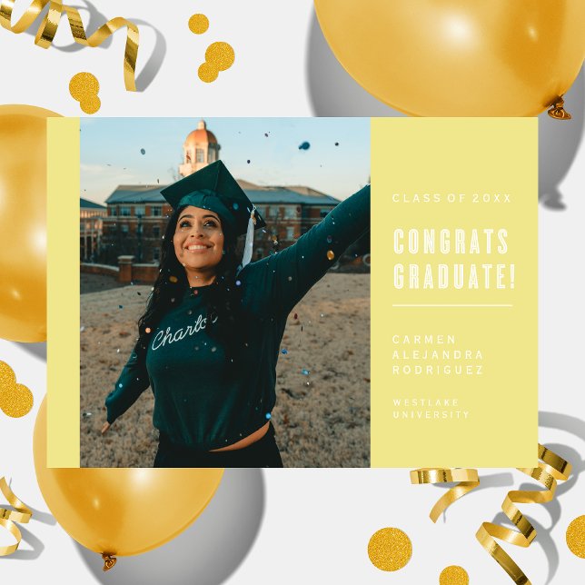 MODERN MINIMALIST CONGRATS GRADUATE INVITATION (Creator Uploaded)