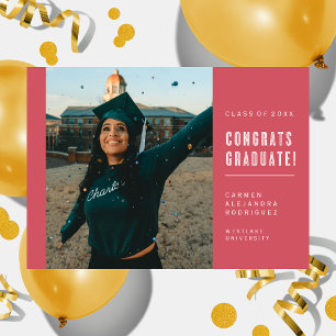 MODERN MINIMALIST CONGRATS GRADUATE INVITATION
