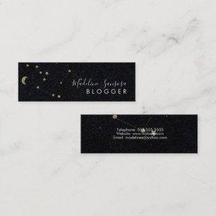 Modern Minimalist Constellation Gold  Mini Business Card