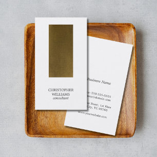 Modern Minimalist Copper Stripe Consultant Business Card