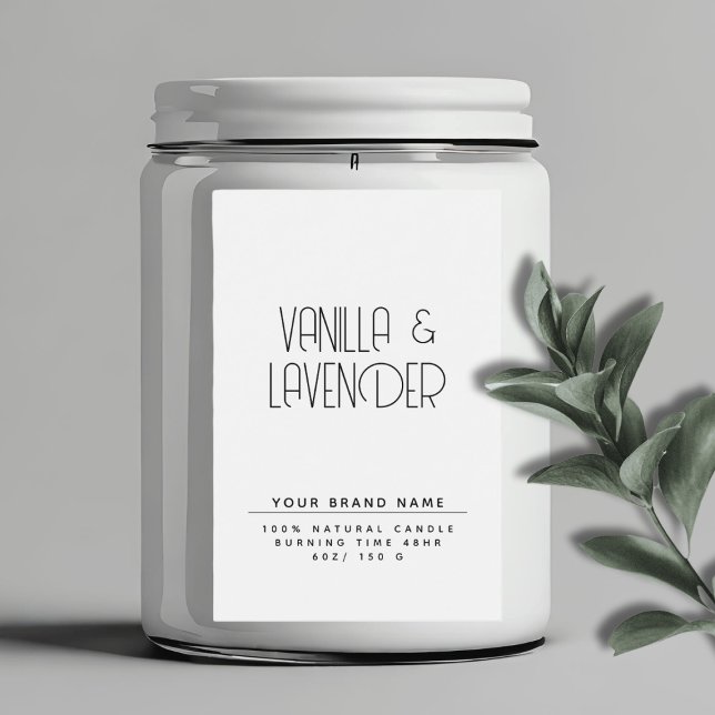 Modern minimalist cosmetics candle packaging  food label (Creator Uploaded)