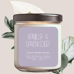 Modern minimalist cosmetics candle packaging square sticker