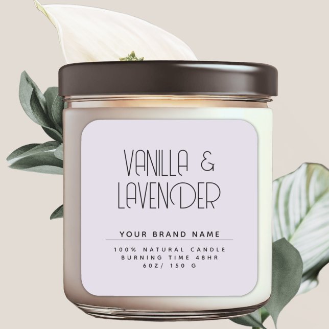 Modern minimalist cosmetics candle packaging square sticker (Creator Uploaded)