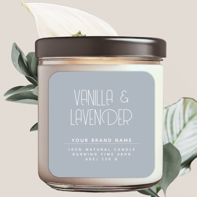 Modern minimalist cosmetics candle packaging square sticker (Creator Uploaded)