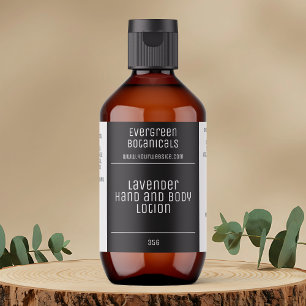 modern minimalist cosmetics label  - black & white