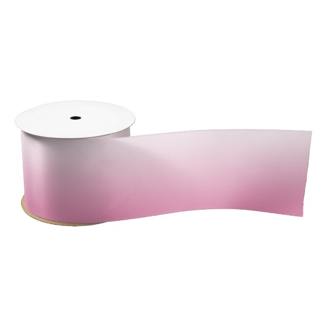 Modern Minimalist Cotton Candy Pink Gradient Satin Ribbon (Spool)