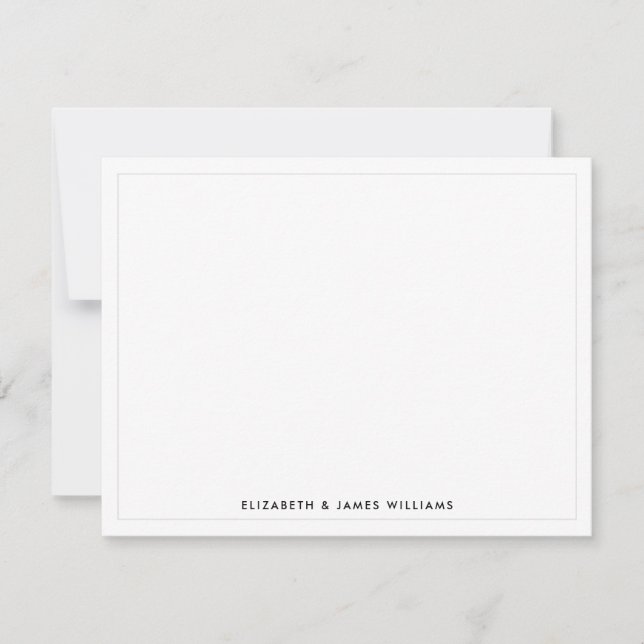 Modern Minimalist Couple  Card (Front)