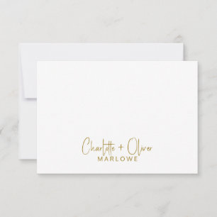 Modern Minimalist Couple Name Handwritten Monogram Card