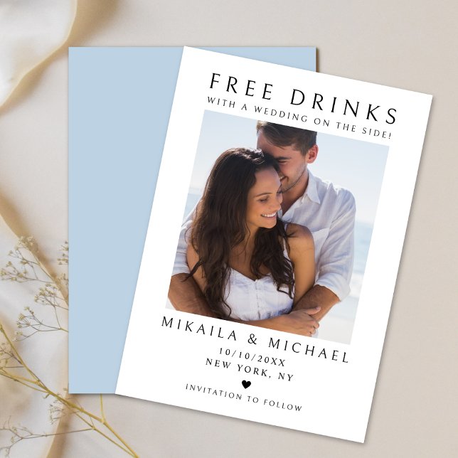 Modern Minimalist Couple's Photo Funny Wedding  Save The Date (Creator Uploaded)