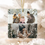 Modern Minimalist Custom 3 Photo Ceramic Ornament<br><div class="desc">Create your own personalised Christmas ornament decoration featuring 3 of your favourite photos.</div>