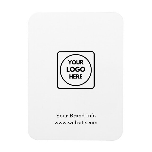 Modern Minimalist | Custom Business Corporate Logo Magnet (Vertical)