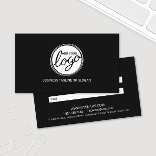 Modern Minimalist Custom Business Logo Appointment Card