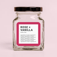Modern Minimalist Custom Color Ingredients List