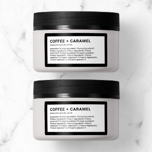 Modern Minimalist Custom Colour Ingredients List Label