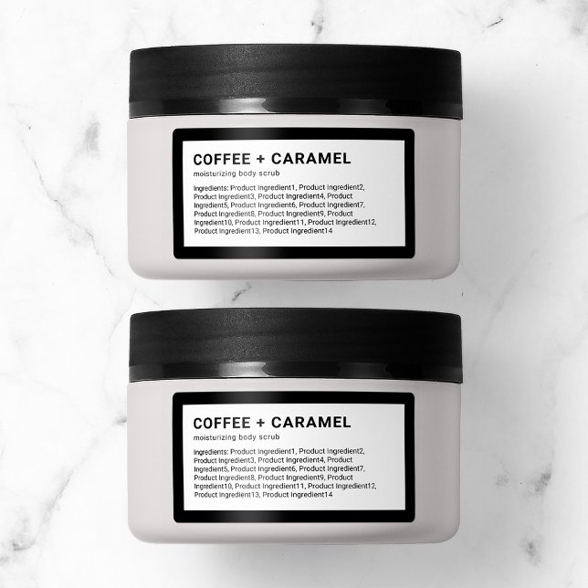 Modern Minimalist Custom Colour Ingredients List Label (Creator Uploaded)