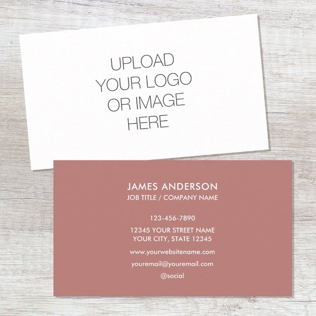 Modern Minimalist Custom Logo Desert Rose Business Card (Creator Uploaded)