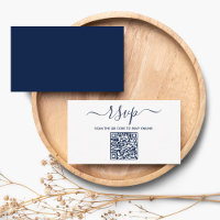 Modern Minimalist Custom QR Code Wedding RSVP