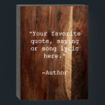 Modern Minimalist Custom Quote Wooden Box Sign<br><div class="desc">Create your own modern minimalist custom quote wooden box sign home decor. Features minimalist typewriter typography.</div>