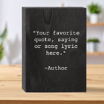 Modern Minimalist Custom Quote Wooden Box Sign<br><div class="desc">Create your own modern minimalist custom quote wooden box sign home decor. Features minimalist typewriter typography.</div>