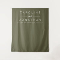 Modern Minimalist Custom Wedding Moss Backdrop