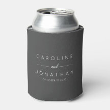 Modern Minimalist Custom Wedding Names Black