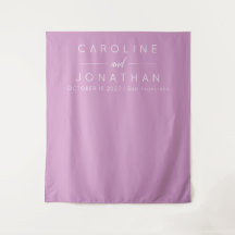 Modern Minimalist Custom Wedding Purple Backdrop