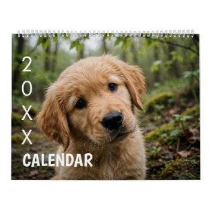 Modern minimalist cute dog calendar
