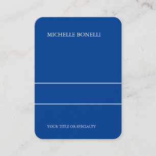 Modern Minimalist Deep Blue Colour Trendy Business Card