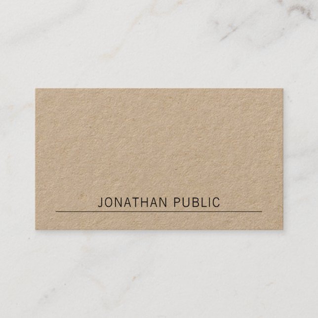 Modern Minimalist Design Elegant Plain Luxury Business Card (Front)