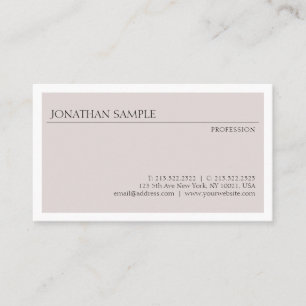 Modern Minimalist Design Elegant Template Trendy Business Card