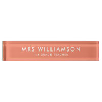 Modern Minimalist desk name plates for teachers