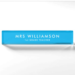 Modern Minimalist desk name plates for teachers