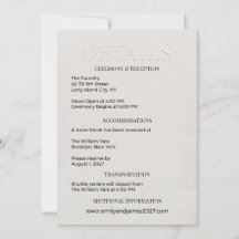 Modern Minimalist DETAILS Enclosure Wedding